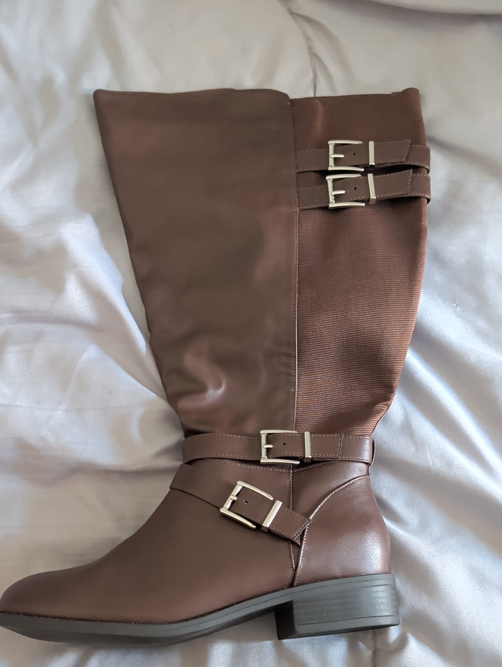 Torrid Classic Brown Mid-Calf Buckle Boots - Women Wide Width